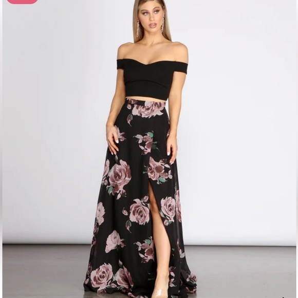 Windsor Flora Floral Two Piece Dress - Picture 1 of 10